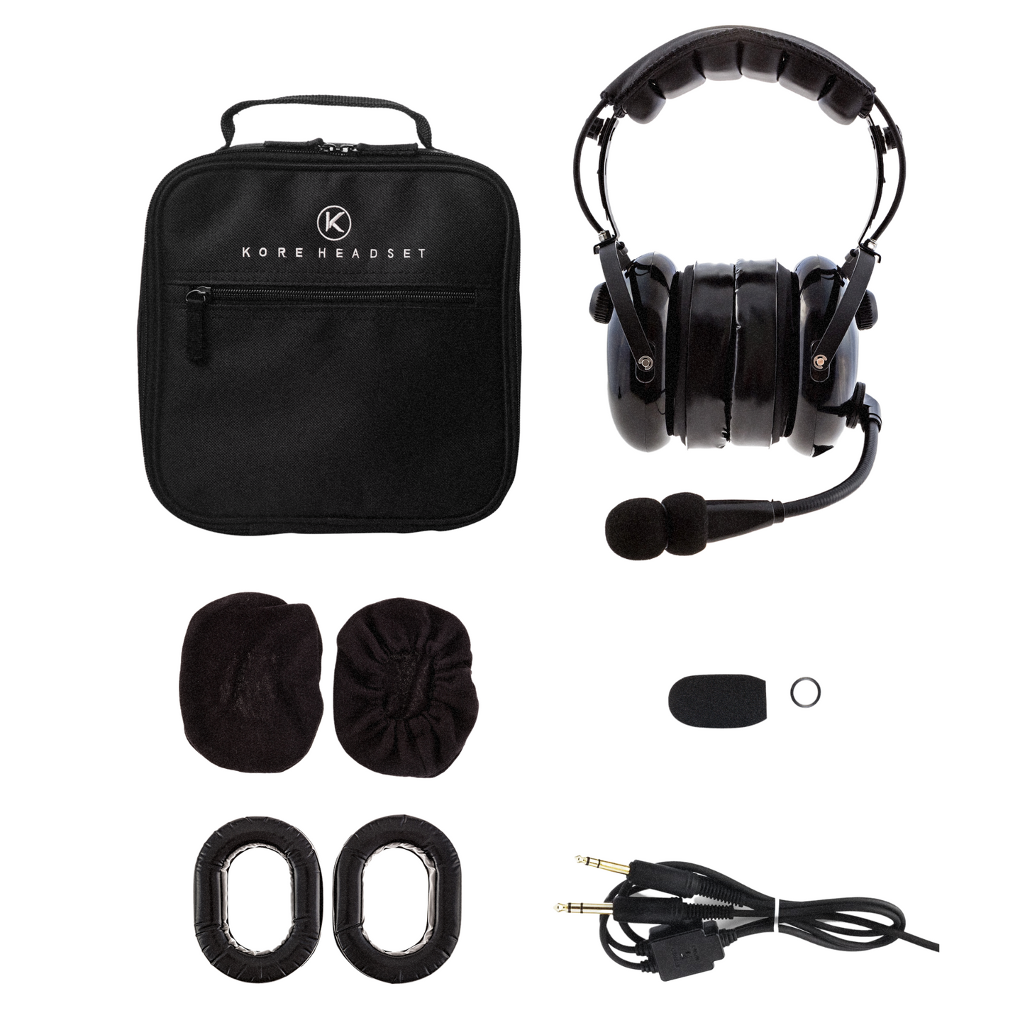 Bundle: Kore Aviation KA-1 with Cloth Ear Covers & Gel Ear Seals
