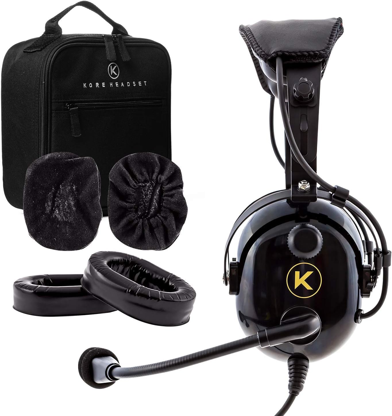 Bundle: Kore Aviation KA-1 with Cloth Ear Covers & Gel Ear Seals