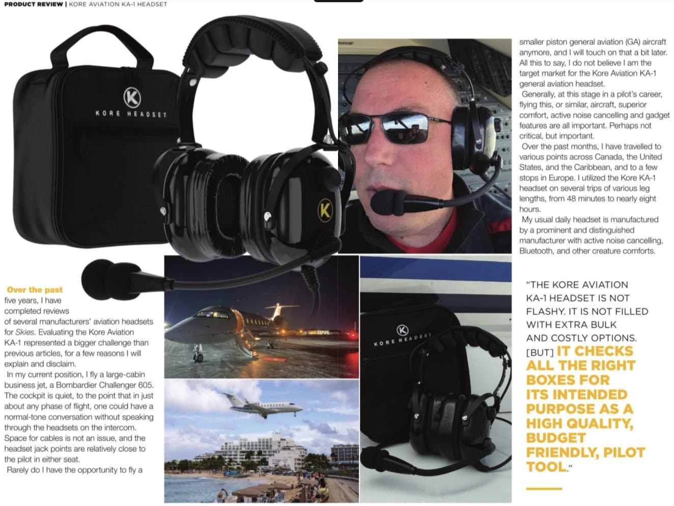 What Pilots Are Saying About the Kore Aviation KA‑1 Headset - KORE HEADSET LLC
