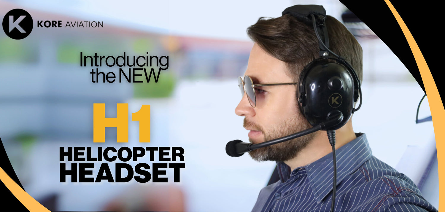 KORE Aviation H1 Helicopter Headset for Rotorcraft Pilots - KORE HEADSET LLC