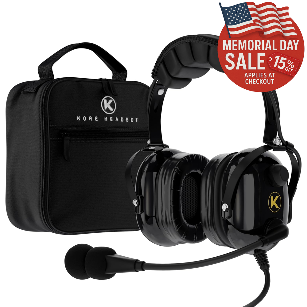 KA-1 Aviation Headset (Mono & Stereo) with Headset Bag
