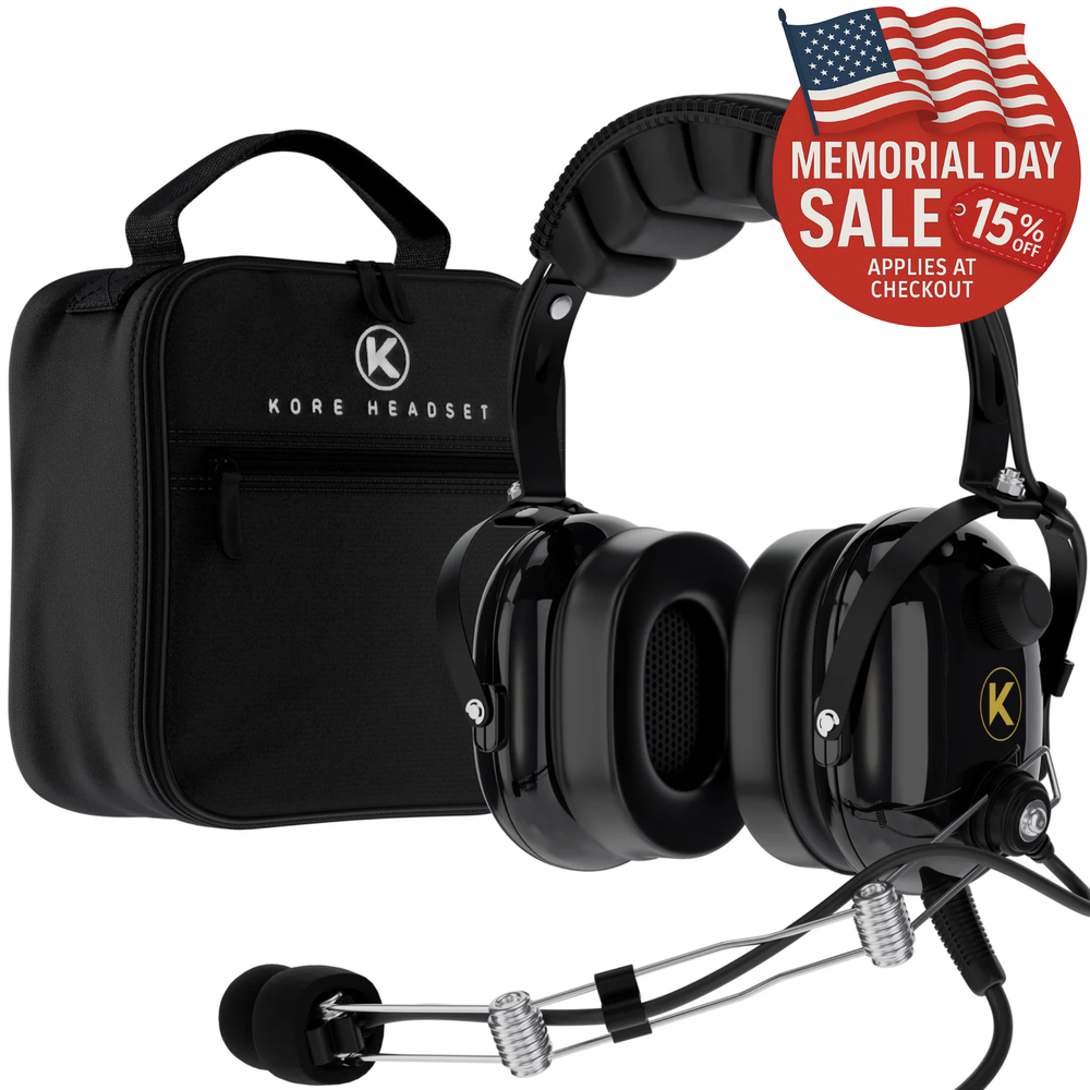 P1 Aviation Headset (Mono) with Headset Bag