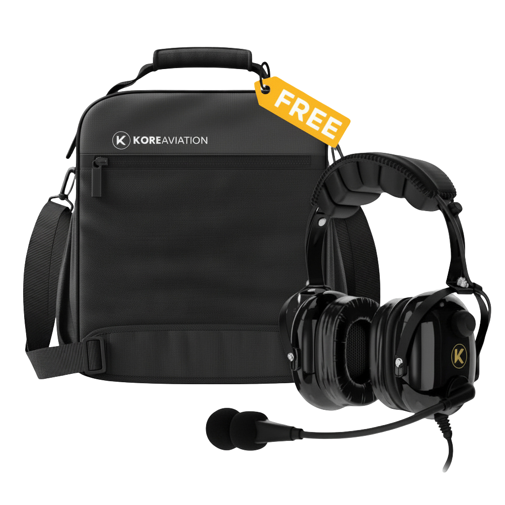KORE KA-1 Headset + FREE Pilot Flight Bag