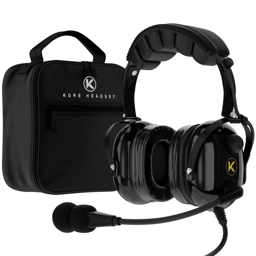 KA-1 Aviation Headset (Mono & Stereo) with Headset Bag