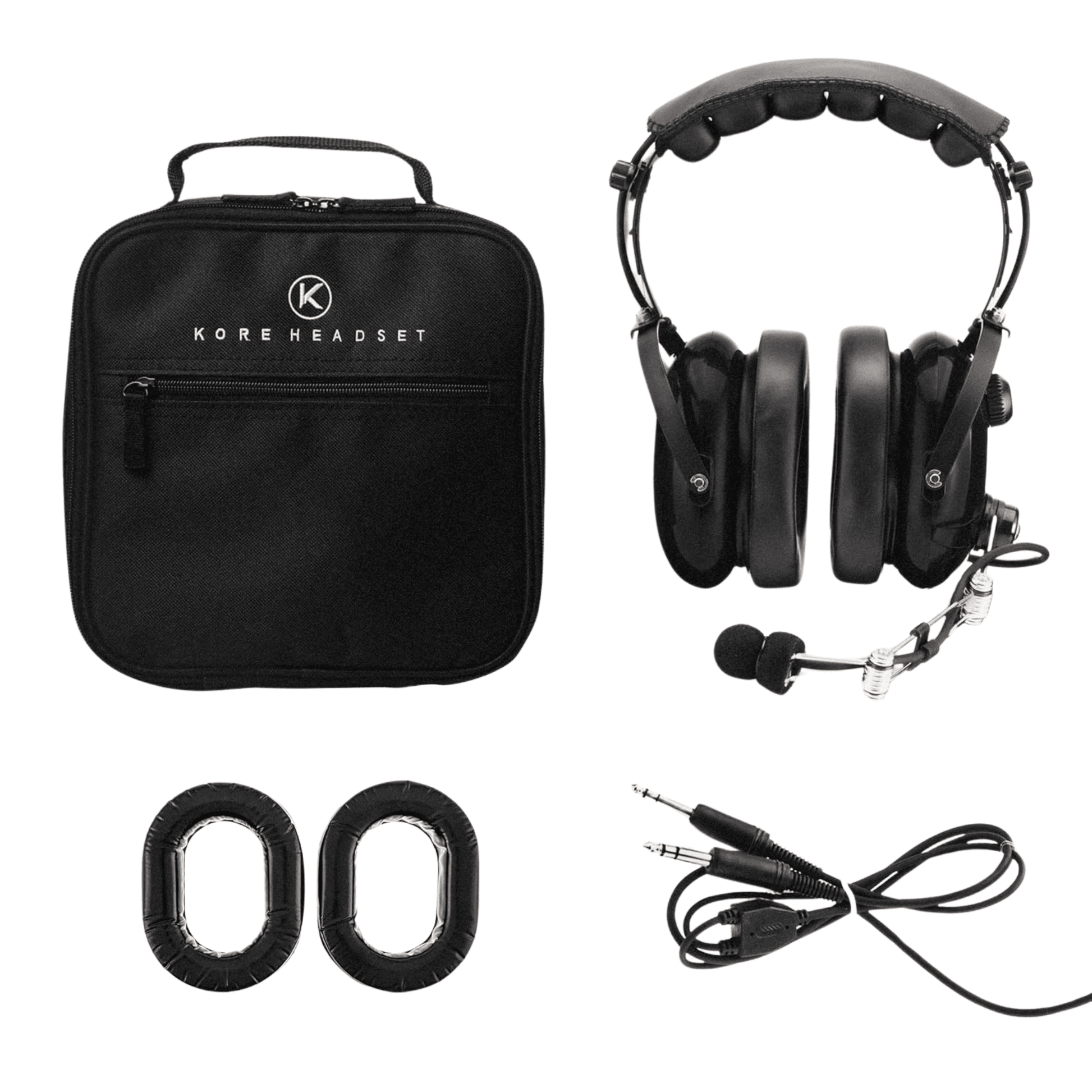 Bundle: Kore Aviation P1 Headset with Bag & Gel Ear Seals - KORE HEADSET LLC