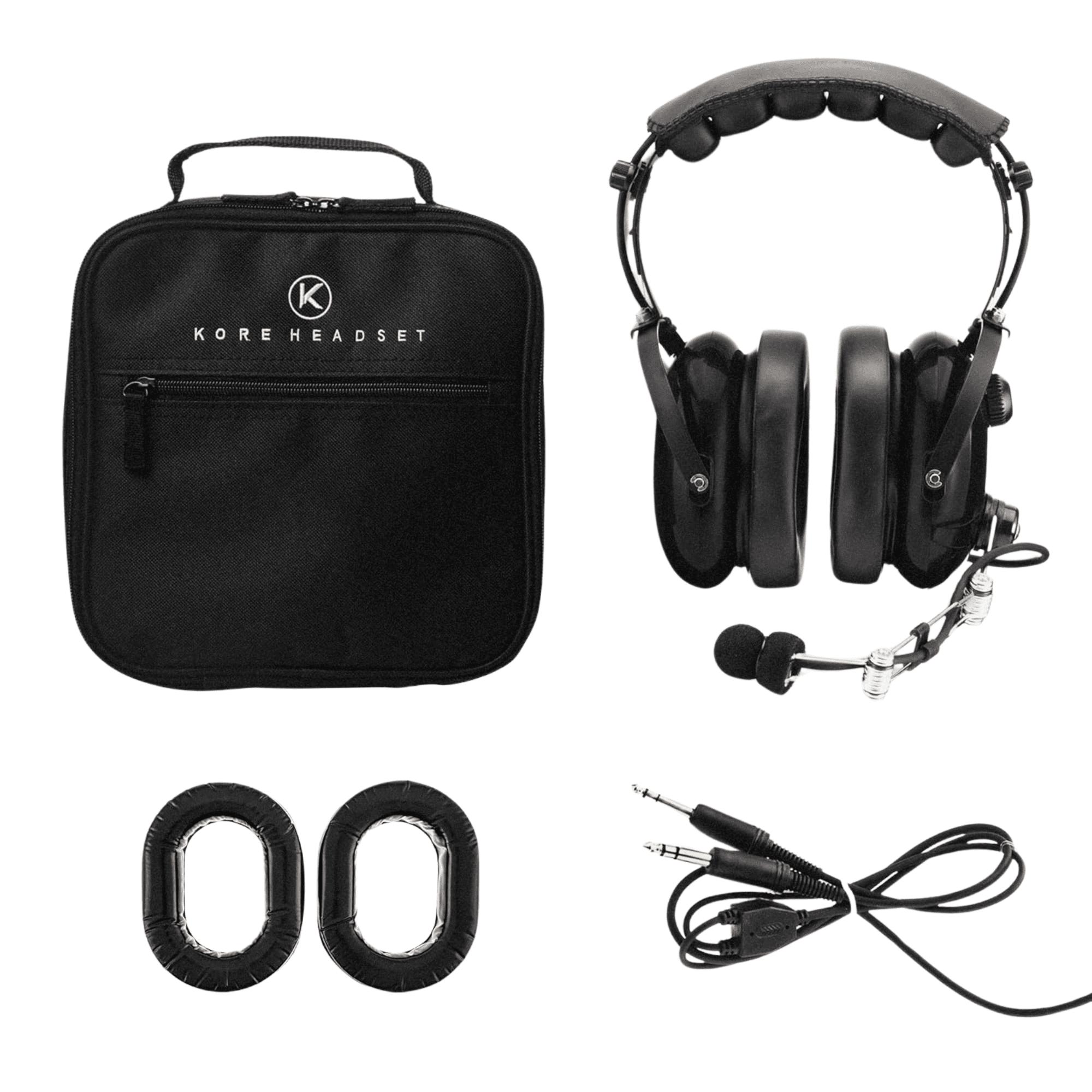 Bundle: Kore Aviation P1 Headset with Bag & Gel Ear Seals - KORE HEADSET LLC