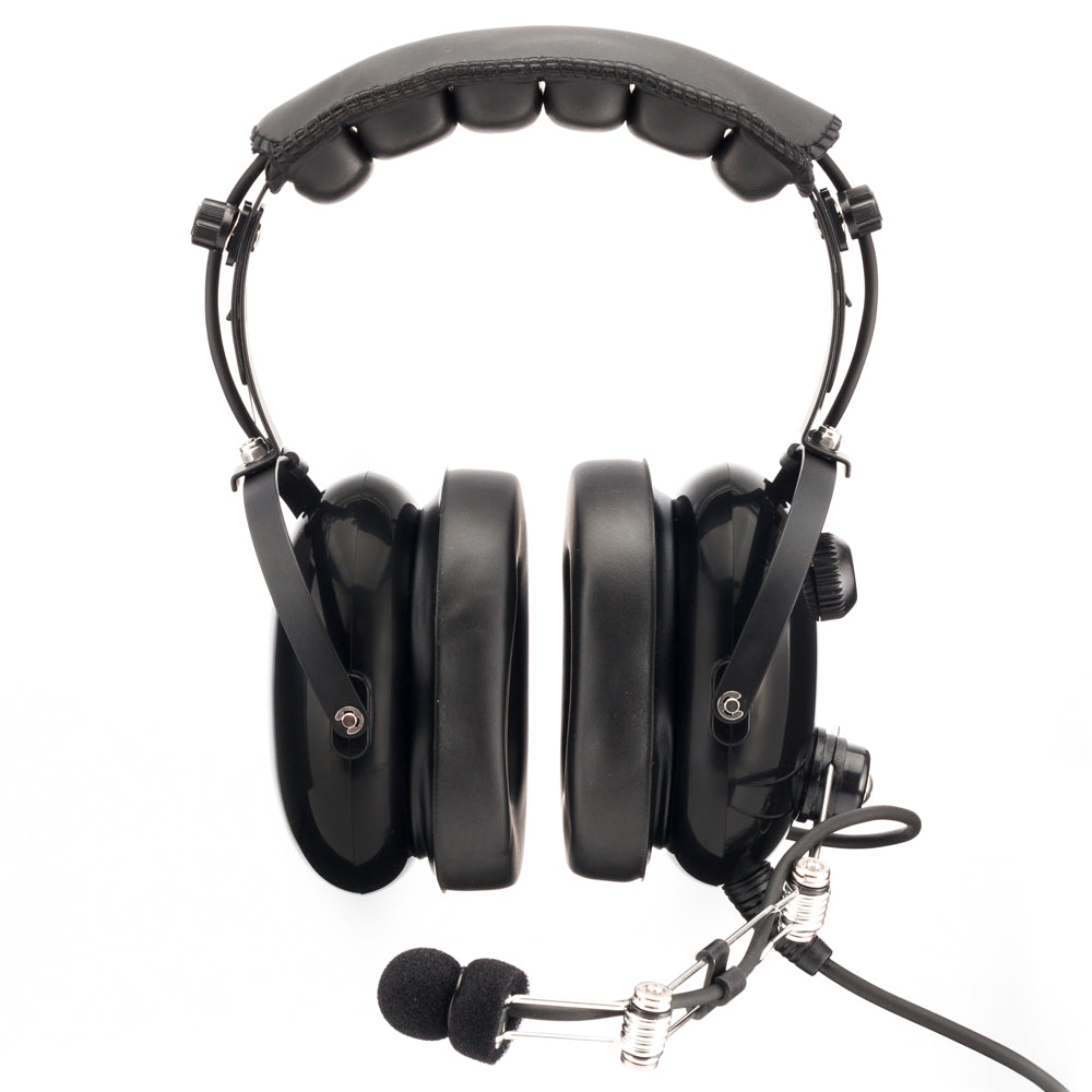 KORE AVIATION P1 General Aviation Headset for Pilots | Mono, Passive Noise Reduction Rating, Noise Canceling Microphone, Acoustic Ear Cup, AUX MP3 Port, GA Dual Plug Bundle with Headset Bag (2 Items)